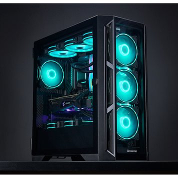 Case E-ATX Miditower Chieftec Gaming APEX GA-01B-TG-OP Black no PSU, 1xUSB 3.2 Gen2 Type C, 2xUSB 3.0, Audio-out&Mic In, 4x120mm A-RGB fans pre-installed, A-RGB Control HUB, Front & Side panel tempered glass PWM fans pre-installed, Front mesh design, Temp 31531 фото