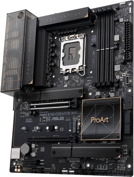 Материнская плата ASUS PROART B760-CREATOR WIFI Intel B760, LGA1700, Dual DDR5 7800+MHz, PCIe 5.0 x16, Display Port/HDMI, USB3.2, USB Type-C, SATA RAID, 3 x M.2 slots PCIe 4.0 x4, SB 8-Ch., 2.5Gb Ethernet, Wi-Fi 6 802.11ax, Aura Sync RGB Lighting 32125 фото