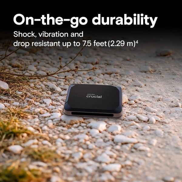 Внешний SSD 1TB Crucial X9 Portable SSD CT1000X8SSD9 External SSD, Black, Read 1050 MB/s, Write 1000 MB/s, USB 3.2 Gen.2 33299 DOXYTERRA.md фото