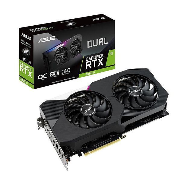 ASUS DUAL-RTX3060TI-O8G, GeForce RTX3060TI 8GB GDDR6, 256-bit, GPU/Mem clock 1740/14000MHz, PCI-Express 4.0, 2xHDMI/3xDisplay Port (placa video/видеокарта) 27771 DOXYTERRA.md фото