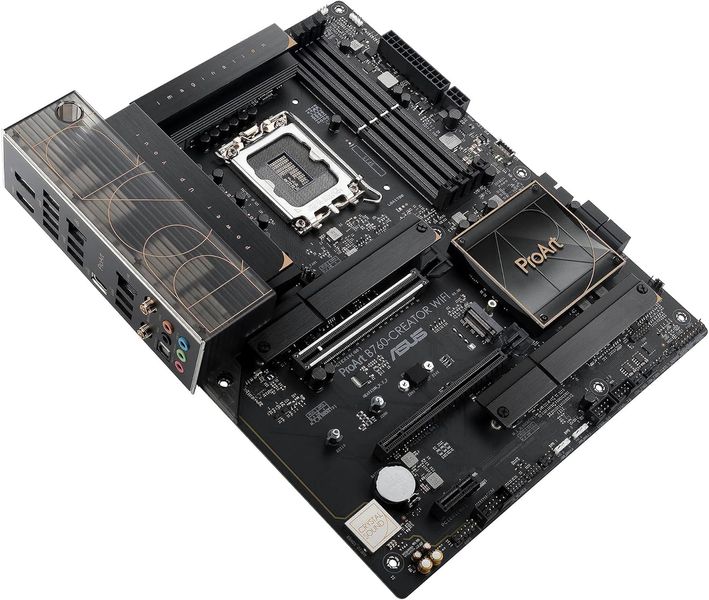 Материнская плата ASUS PROART B760-CREATOR WIFI Intel B760, LGA1700, Dual DDR5 7800+MHz, PCIe 5.0 x16, Display Port/HDMI, USB3.2, USB Type-C, SATA RAID, 3 x M.2 slots PCIe 4.0 x4, SB 8-Ch., 2.5Gb Ethernet, Wi-Fi 6 802.11ax, Aura Sync RGB Lighting 32125 фото