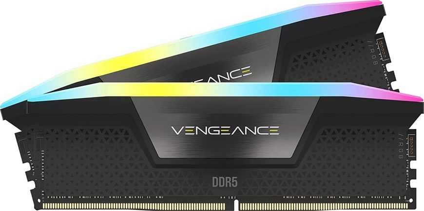 32GB DDR5 Dual-Channel Kit Corsair Vengeance RGB Black 32GB (2x16GB) DDR5 (CMH32GX5M2B6400C36) PC5-51200 6400MHz CL36-48-48, Retail 32062 foto