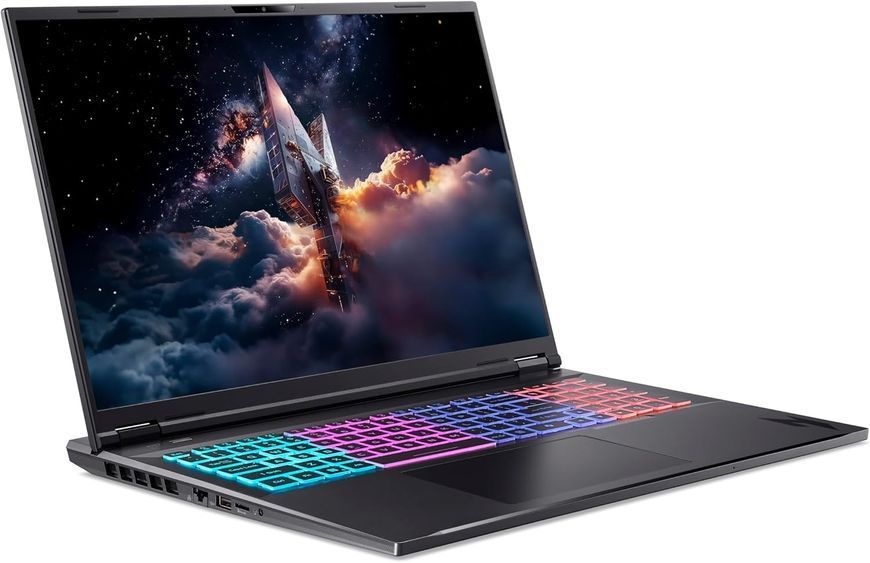 Laptop Acer 18.0 Nitro 18 AI AN18-61 Obsidian Black, AMD Ryzen AI 7 350, 16Gb, 1Tb, GeForce RTX 5070 8Gb, 18.0 WQXGA (2560x1600) 165Hz AG, HDMI, Gbit Eth, 802.11ax, USB4, USB-A, CR, FHD Web, Linux, Illum RGB Keyb, NH.QYBEU.001 256924 DOXYTERRA.md foto