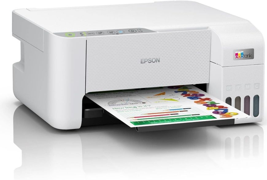 MFD Epson EcoTank L3256, White All-in-One Functions: Print, Scan, Copy, A4/ Printing Resolution: 5.760 x 1.440 DPI 145473 фото