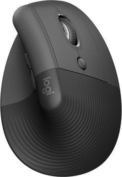 Logitech Lift Vertical Ergonomic Wireless Mouse for Business Graphite, 2.4GHz Wireless+Bluetooth, SmartWheel, 4000 DPI, Logi Bolt USB Receiver, 910-006494 33574 DOXYTERRA.md фото