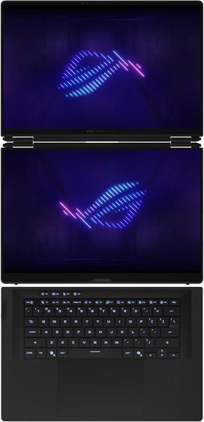 Laptop ASUS 16.0 ROG Zephyrus Duo 16 GX651AR Stellar Grey, Intel Core Ultra 9 386H, 32Gb LPDDR5X-8533, 1Tb, GeForce RTX 5070 Ti 12Gb, 16.0 OLED 3K (2880x1800) 120Hz AG, HDMI, 802.11be, TB4, USB-A, CR, IR FHD Web, Win11 Home, Illum RGB Keyb, GX651AR-SR032W 256822 DOXYTERRA.md фото