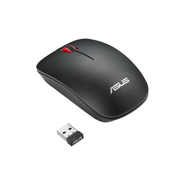 Mouse ASUS WT300 Wireless Optical Mouse, Black/Red, RF 2.4 GHz, Resolution 1000dpi/1600dpi, 2.4GHz Nano Dongle USB 90XB0450-BMU000 (ASUS) XMAS 31453 foto