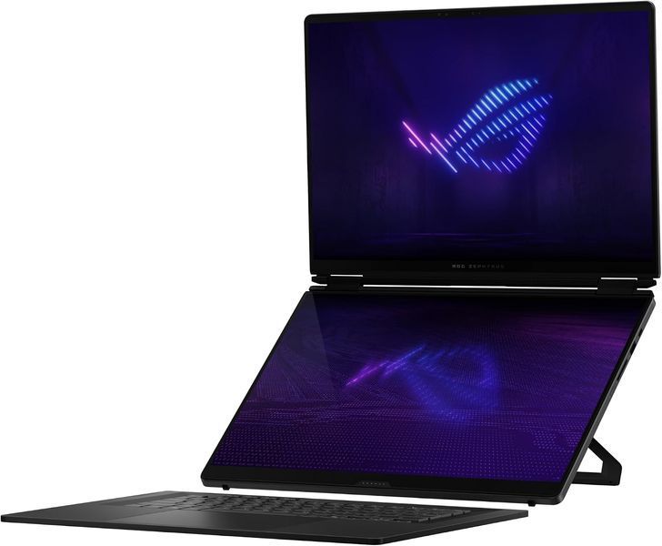 Laptop ASUS 16.0 ROG Zephyrus Duo 16 GX651AR Stellar Grey, Intel Core Ultra 9 386H, 32Gb LPDDR5X-8533, 1Tb, GeForce RTX 5070 Ti 12Gb, 16.0 OLED 3K (2880x1800) 120Hz AG, HDMI, 802.11be, TB4, USB-A, CR, IR FHD Web, Win11 Home, Illum RGB Keyb, GX651AR-SR032W 256822 DOXYTERRA.md фото