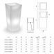 Cache-pot ghiveci vaza de exterior cu iluminare LYXO GAIA Square Cache-Pot with LED Light E27 10W 6.500&deg;K, IP65, Wire inox base, H 100 cm, CH402-1000X1+019CA02 (Vaza de exterior, ghiveci, cache-pot cu iluminare cu baza din otel inoxidabil - cu fir) 33453 foto 2 DOXYTERRA.md