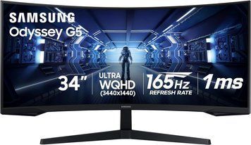 Monitor 34 SAMSUNG Odyssey G5 G55T Black, Curved-VA, 3440x1440 WQHD, 165Hz, FreeSync, 1msMPRT, 250cd, DP+HDMI 249670 DOXYTERRA.md foto
