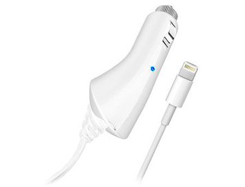 Tracer Car Charger TRACER 12V iPhone 5/iPad 4 2,1A, white (incarcator auto/автомобильное зарядное устройство) 19492 foto