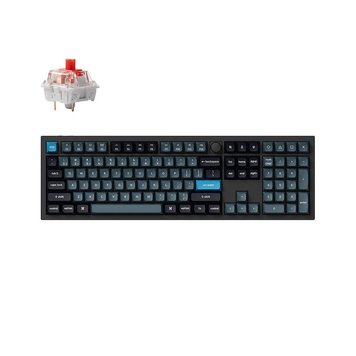 Клавиатура Keychron Q6 Pro QMK/VIA Wireless Custom Full-Metal Mechanical Keyboard (Q6P-M1) Carbon Black, Full Size layout, Knob, RGB Backlight, Keychron K pro Mechanical Red Switch, Hot-Swap, Bluetooth, USB Type-C, gamer (tastatura/клавиатура) 31603 фото