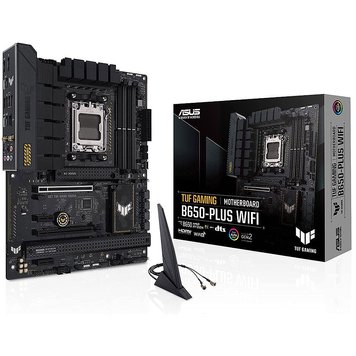 Материнская плата ASUS TUF GAMING B650-PLUS WIFI AMD B650, AM5, Dual DDR5 6400+MHz, PCI-E 4.0/3.0 x16, HDMI/DisplayPort, USB Type-C, SATA&PCIe RAID, M.2 PCIe 5.0 x4 Socket, 2xM.2 PCIe 4.0 x4, SB 8-Ch., Wi-Fi 6, 2.5Gb Ethernet, Aura 31147 фото