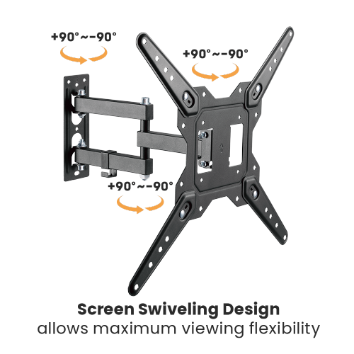Крепление подвес настенный кронштейн для телевизора LCD/TV Full motion Wall Mount Brateck LPA68-443, Max VESA 400x400, Screen 23"-65" Load 30 Kg, Profile 60-382mm, Tilt +3&deg;~-10&deg;, Swivel +90&deg;~-90&deg;  33402 DOXYTERRA.md фото
