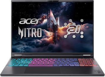 Laptop Acer 16.0 Nitro 16S AI AN16S-61 Obsidian Black, AMD Ryzen AI 7 350, 16Gb, 1Tb, GeForce RTX 5070 Ti 12Gb, 16.0 WQXGA (2560x1600) 180Hz Non-glare, HDMI, Gbit Ethernet, 802.11ax, USB4, USB-C, USB-A, CR, FHD Webcam, Linux, Illum RGB Keyb, NH.QZWEU.003 256893 DOXYTERRA.md foto