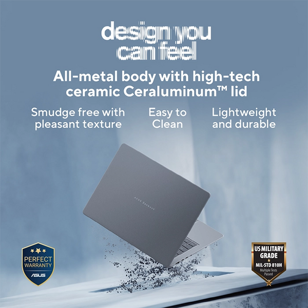 Ноутбук 14 ASUS ZenBook 14 OLED UX3480AA Arctic Blue, Intel Core Ultra 7 355 2.3-4.7Ghz/16GB LPDDR5X/SSD 512GB M.2 NVMe PCIe4.0/Intel Graphics/WiFi 6E/BT5.4/HDMI/FHD camera IR/Illum. Keyb./14 OLED 300nits HDR FullHD 16:10 (1920x1200)/Win11 UX3480AA-U1013W 33693 DOXYTERRA.md фото