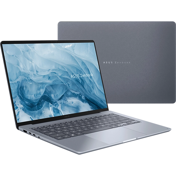 Ноутбук 14 ASUS ZenBook 14 OLED UX3480AA Arctic Blue, Intel Core Ultra 7 355 2.3-4.7Ghz/16GB LPDDR5X/SSD 512GB M.2 NVMe PCIe4.0/Intel Graphics/WiFi 6E/BT5.4/HDMI/FHD camera IR/Illum. Keyb./14 OLED 300nits HDR FullHD 16:10 (1920x1200)/Win11 UX3480AA-U1013W 33693 DOXYTERRA.md фото