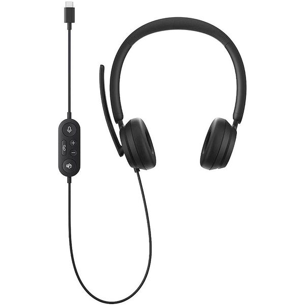 USB-гарнитура наушники Microsoft Modern USB-C Headset Stereo Headset, Headset: 100Hz-20kHz, Microphone: 100Hz-10kHz, Noise reduction mic boom, Certified for Microsoft Teams, USB-C, I6N-00011 (casti cu microfon/наушники с микрофоном) 31408 фото