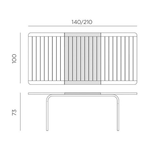 Стол раздвижной Nardi ALLORO 140 EXTENSIBLE BIANCO vern. bianco 42753.00.000 (Стол раздвижной для сада и террасы) 28356 фото