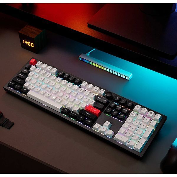 Tastatura magnetica Keychron Q6 HE QMK Wireless Custom Full-Metal Magnetic Keyboard (Q6H-M1), Carbon Black, Full Size layout, Knob, RGB Backlight, Gateron Double-Rail Magnetic Nebula Switch, Hot-Swap, 2.4GHz&Bluetooth, USB Type-C, gamer 33243 DOXYTERRA.md foto