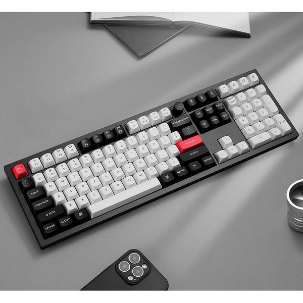 Tastatura magnetica Keychron Q6 HE QMK Wireless Custom Full-Metal Magnetic Keyboard (Q6H-M1), Carbon Black, Full Size layout, Knob, RGB Backlight, Gateron Double-Rail Magnetic Nebula Switch, Hot-Swap, 2.4GHz&Bluetooth, USB Type-C, gamer 33243 DOXYTERRA.md foto