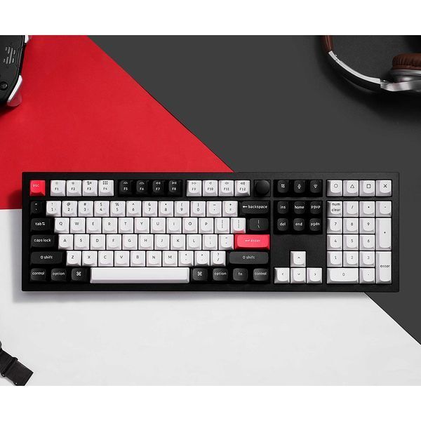 Tastatura magnetica Keychron Q6 HE QMK Wireless Custom Full-Metal Magnetic Keyboard (Q6H-M1), Carbon Black, Full Size layout, Knob, RGB Backlight, Gateron Double-Rail Magnetic Nebula Switch, Hot-Swap, 2.4GHz&Bluetooth, USB Type-C, gamer 33243 DOXYTERRA.md foto