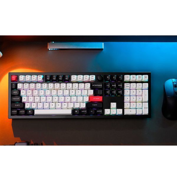 Tastatura magnetica Keychron Q6 HE QMK Wireless Custom Full-Metal Magnetic Keyboard (Q6H-M1), Carbon Black, Full Size layout, Knob, RGB Backlight, Gateron Double-Rail Magnetic Nebula Switch, Hot-Swap, 2.4GHz&Bluetooth, USB Type-C, gamer 33243 DOXYTERRA.md foto