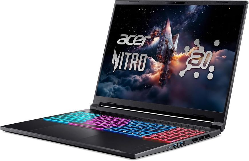Laptop Acer 16.0 Nitro V 16S AI ANV16S-41 Obsidian Black, AMD Ryzen 7 260, 32Gb, 1Tb, GeForce RTX 5070 8Gb, 16.0 WQXGA (2560x1600) 180Hz Non-glare, HDMI, Gbit Ether, 802.11ax, USB4, USB-A, CR, HD Web, Linux, Illum RGB Keyb, NH.U02EU.002 240814 DOXYTERRA.md foto
