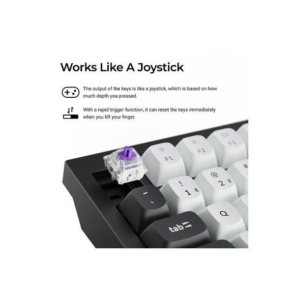 Клавиатура Keychron Q6 HE QMK Wireless Custom Full-Metal Mechanical Keyboard (Q6H-P1), Shell White, Full Size layout, Knob, RGB Backlight, Gateron Double-Rail Magnetic Nebula Switch, Hot-Swap, 2.4GHz&Bluetooth, USB Type-C, gamer 33244 DOXYTERRA.md фото
