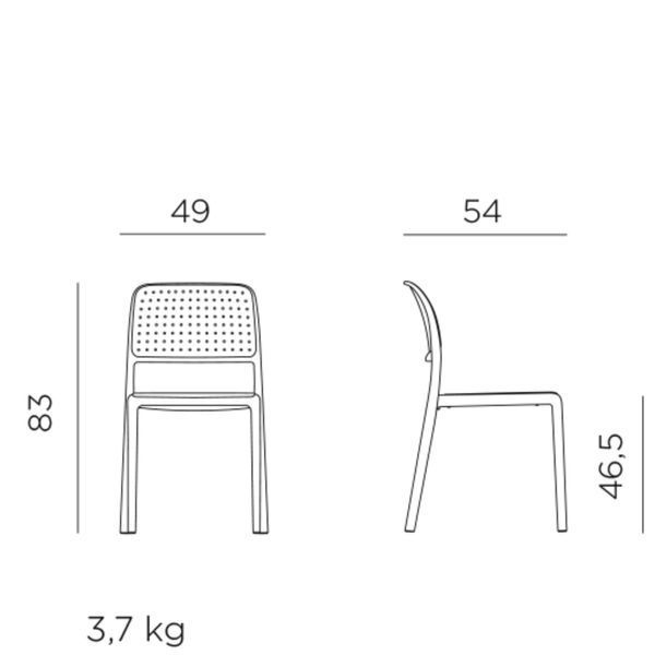 Set mobila de terasa masa Nardi STEP + 2 fotolii Nardi Bora Bistrot AGAVE 33369 DOXYTERRA.md foto