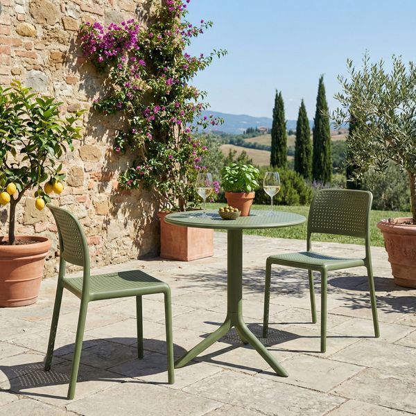 Set mobila de terasa masa Nardi STEP + 2 fotolii Nardi Bora Bistrot AGAVE 33369 DOXYTERRA.md foto