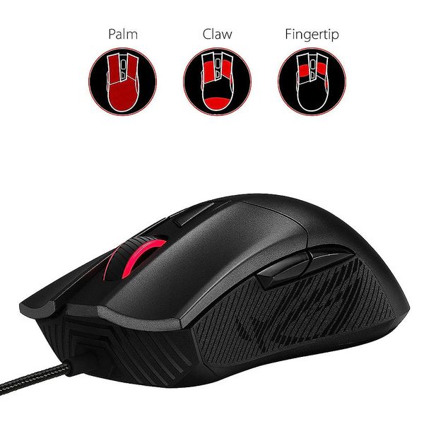 Мышь игровая ASUS ROG Gladius II Core Gaming Mouse Black, 6200dpi sensor, 220 IPS, 30g acceleration, 1000Hz USB polling rate, Aura Sync lighting, Black 90MP01D0-B0UA0 BFR 31088 фото