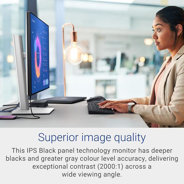 Monitor 27 DELL UltraSharp U2724D Silver, IPS, 2560x1440 WQHD, 120Hz, 5ms, 350cd, HDMI+DP+USB+TypeC, Pivot 214095 DOXYTERRA.md фото