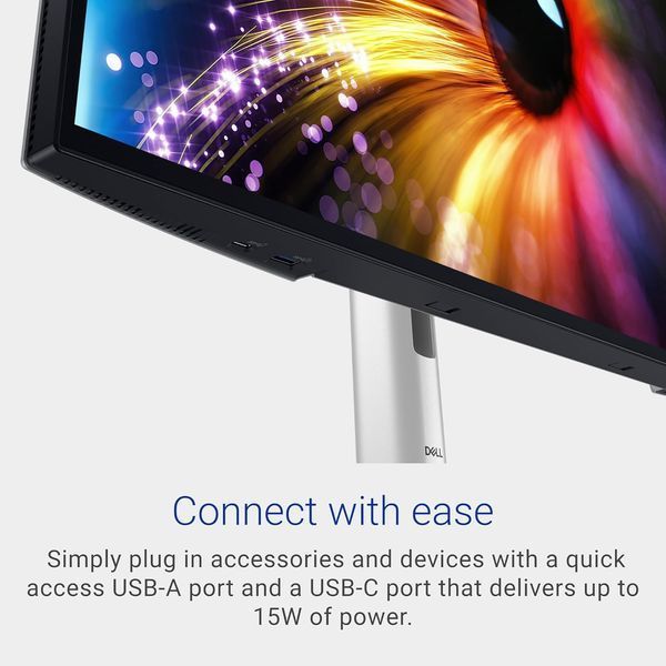 Monitor 27 DELL UltraSharp U2724D Silver, IPS, 2560x1440 WQHD, 120Hz, 5ms, 350cd, HDMI+DP+USB+TypeC, Pivot 214095 DOXYTERRA.md фото