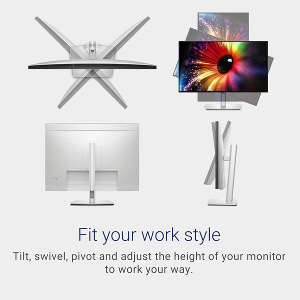 Monitor 27 DELL UltraSharp U2724D Silver, IPS, 2560x1440 WQHD, 120Hz, 5ms, 350cd, HDMI+DP+USB+TypeC, Pivot 214095 DOXYTERRA.md фото