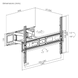 Крепление подвес настенный кронштейн для телевизора  LCD/TV Full motion Wall Mount Brateck LPA78-466, Max VESA 600x400, Screen 37"-80" Load 40 Kg, Profile 67-355mm, Tilt +3&deg;~-15&deg;, Swivel +60&deg;~-60&deg;, Level +3&deg;~-3&deg; 33407 фото 6 DOXYTERRA.md