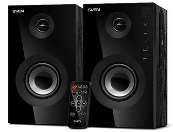 Active Speakers SVEN SPS-615 Black, RMS 20W, 2x10W, Bluetooth, USB port, SD slot, дерево/lemn (boxe sistem acustic/колонки акустическая сиситема), www, www 22705 foto