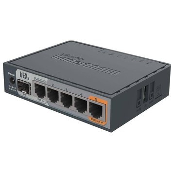 Mikrotik Router hEX S (RB760iGS), Dual core 880 Mhz CPU, 256MB RAM, 5xGbit LAN, 1xSFP port, PoE-in, 1x PoE-out port, RouterOS L4, USB, microSD 31274 фото