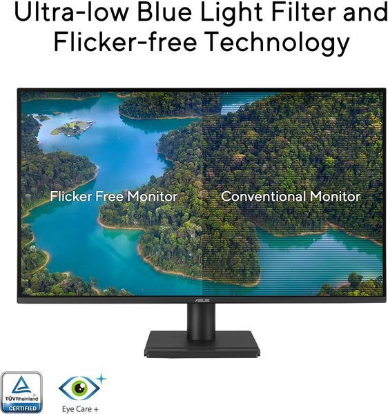 Monitor 27 ASUS VA27AQ 2K IPS Frameless Monitor WIDE 16:9, 75Hz, 0.233, 1ms, Contrast 1000:1, H:30-130kHz, V:48-75Hz, 2K QHD 2560x1440, Speakers 2x2W, Display Port 1.2/HDMI 1.4/D-Sub 33216 DOXYTERRA.md foto