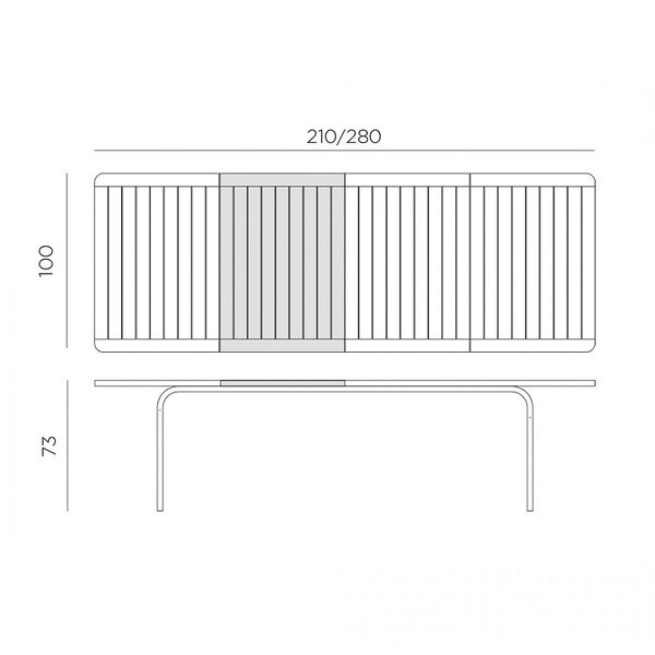 Стол раздвижной Nardi ALLORO 210 EXTENSIBLE TORTORA vern. Tortora 42859.10.000 (Стол раздвижной для сада и террасы) 26873 фото