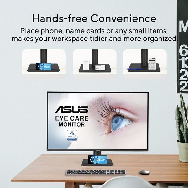 Monitor 27 ASUS VA27AQ 2K IPS Frameless Monitor WIDE 16:9, 75Hz, 0.233, 1ms, Contrast 1000:1, H:30-130kHz, V:48-75Hz, 2K QHD 2560x1440, Speakers 2x2W, Display Port 1.2/HDMI 1.4/D-Sub 33216 DOXYTERRA.md foto