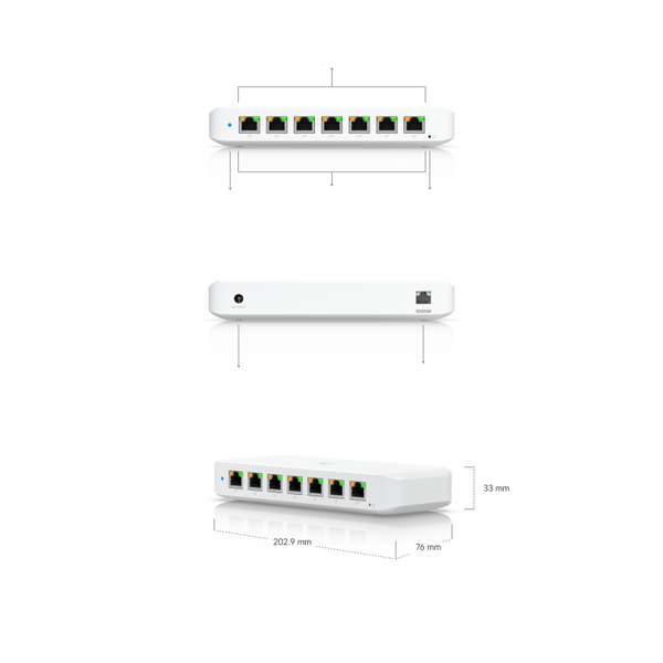 Ubiquiti UniFi GbE PoE Switch 8-ports (USW-ULTRA) 42W, 7 PoE+ & 1 PoE++ input, Non-Blocking Throughput: 8 Gbps, Switching Capacity: 12 Gbps, DC Input, PoE 33776 DOXYTERRA.md фото