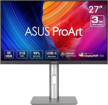 Monitor 27 ASUS ProArt Display 5K PA27JCV, Silver, IPS, 5120x2880 5K UHD, 60Hz, 5ms, 400cd, CR3000:1, HDR10, HDMI+DP+TypeC+USB, Speakers, Pivot, PA27JCV 228838  DOXYTERRA.md foto