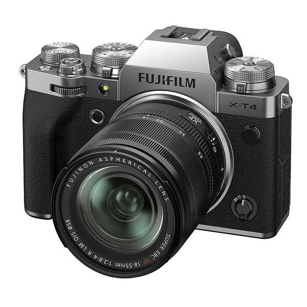 Fujifilm X-T4 silver XF18-55mm F2.8-4 R LM OIS Kit, Mirrorless Digital Camera Fujifilm X System (Aparat fotografic) 27837 фото