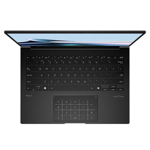 Laptop ASUS 14.0 Zenbook 14 OLED UM3406KA Jade Black, AMD Ryzen AI 5 340, 16Gb, 512Gb, 14.0 OLED FHD+ (1920x1200) Glare, HDMI, 802.11ax, USB4, USB-C, USB-A, IR FHD Web, No OS, Illum Keyb, Sleeve, UM3406KA-QD331 247808 DOXYTERRA.md foto
