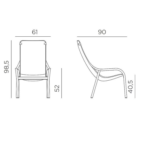 Лаунж Кресло Nardi NET LOUNGE TORTORA 40329.10.000 (Лаунж Кресло для сада и террасы) 30456 фото