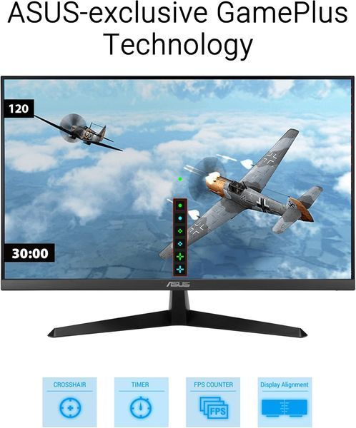 Монитор 27 ASUS VY279HGR Black, IPS, 1920x1080 FHD, Adaptive-Sync, 120Hz, 1msMPRT, 250cd, CR1500:1, D-Sub+HDMI 248586 DOXYTERRA.md фото