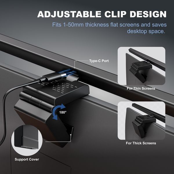 Светодиодная панель для монитора LumiVida LDL16-11LV Monitor Light Bar with Touch Control, 500x85x106mm, LED 5W, Color temperature 3000K/4000K/6000K, 200 lumen (Светодиодная панель для монитора с подсветкой) 33416 DOXYTERRA.md фото