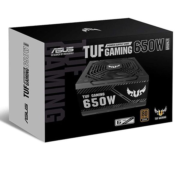 Блок питания 650W ATX Power supply ASUS TUF-GAMING-650B, 650W, 80 Plus Bronze, EPS12V, Military-grade Certification, Dual ball Fan Bearings, Protective PCB Coating, 135mm Axial-tech Fan, 0dB Technology, Sleeved Cables (sursa de alimentare/блок питания) 29632 фото