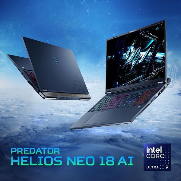Laptop Acer 18.0 Predator Helios Neo 18 AI PHN18-72 Abyssal Black, Intel Core Ultra 9 275HX, 32Gb, 1Tb, GeForce RTX 5070 8Gb, 18.0 IPS WQXGA (2560x1600) 240Hz Non-glare, HDMI, Gbit Eth, 802.11ax, USB-C TB4, USB-A, CR, IR FHD Web, Linux, Illum RGB Keyb 235043 DOXYTERRA.md foto